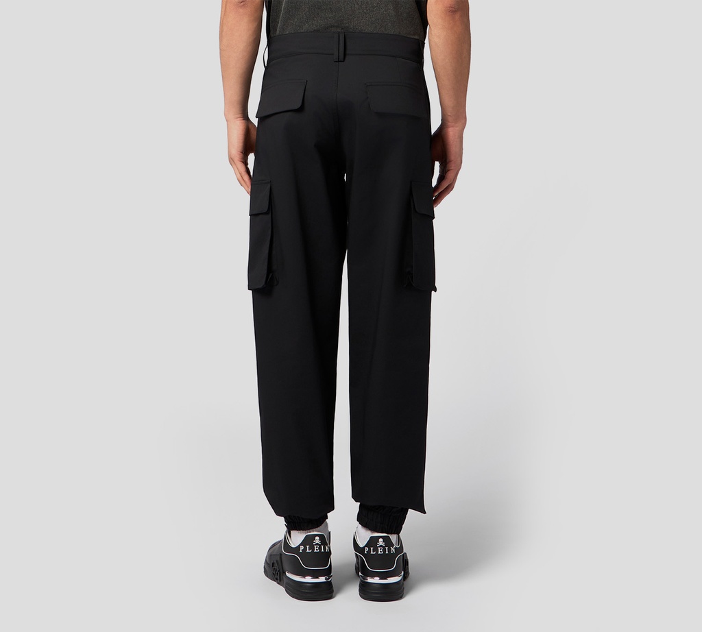 Philipp Plein - PANTALON NEGRO CARGO DE CORTE RECTO