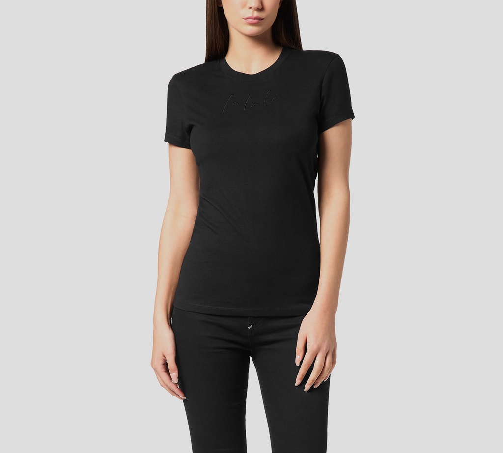 Philipp Plein - FRANELA NEGRA DE CORTE PURO 