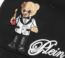 Philipp Plein - GORRA DE BÉISBOL NEGRA OSO DE PELUCHE