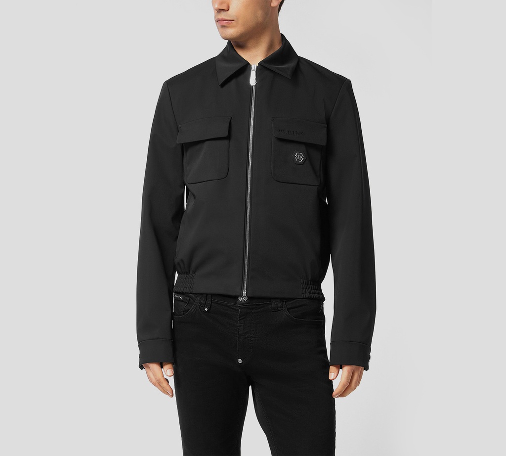 Philipp Plein - CHAQUETA NEGRA DE NAILON