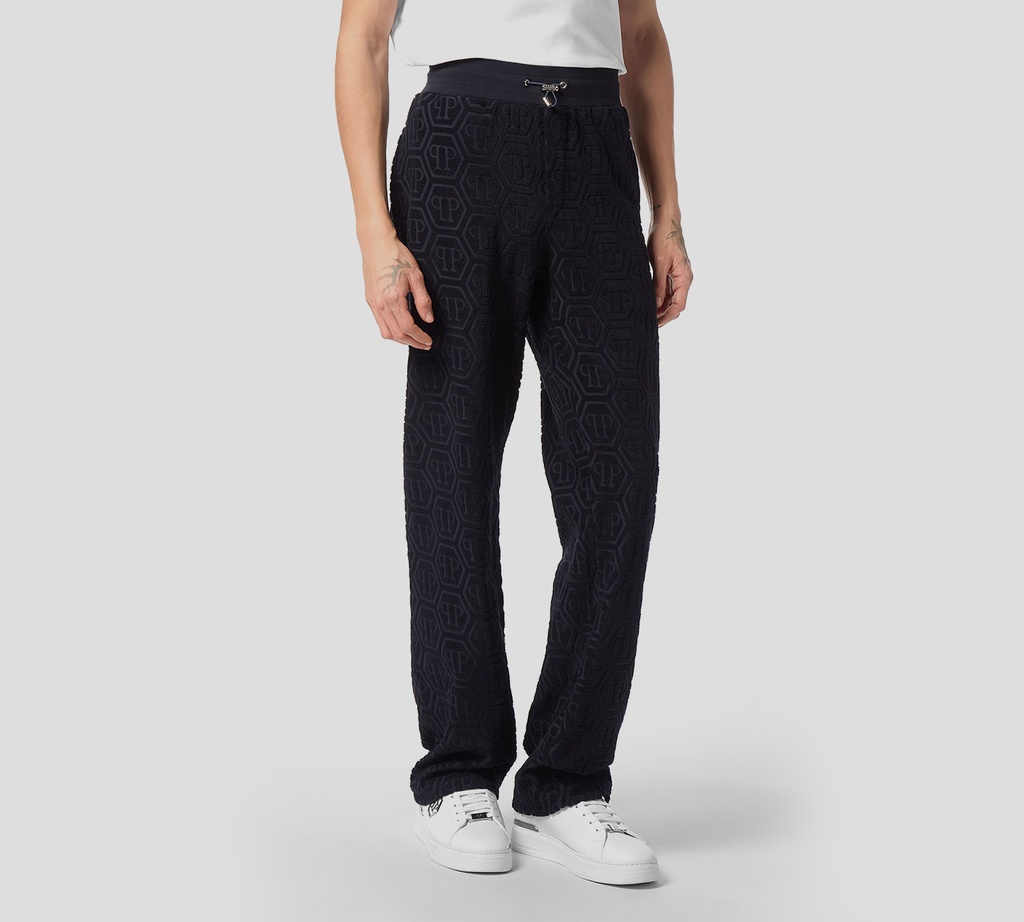 Philipp Plein - MONO AZUL OSCURO DE CHÁNDAL JACQUARD CON MONOGRAMA