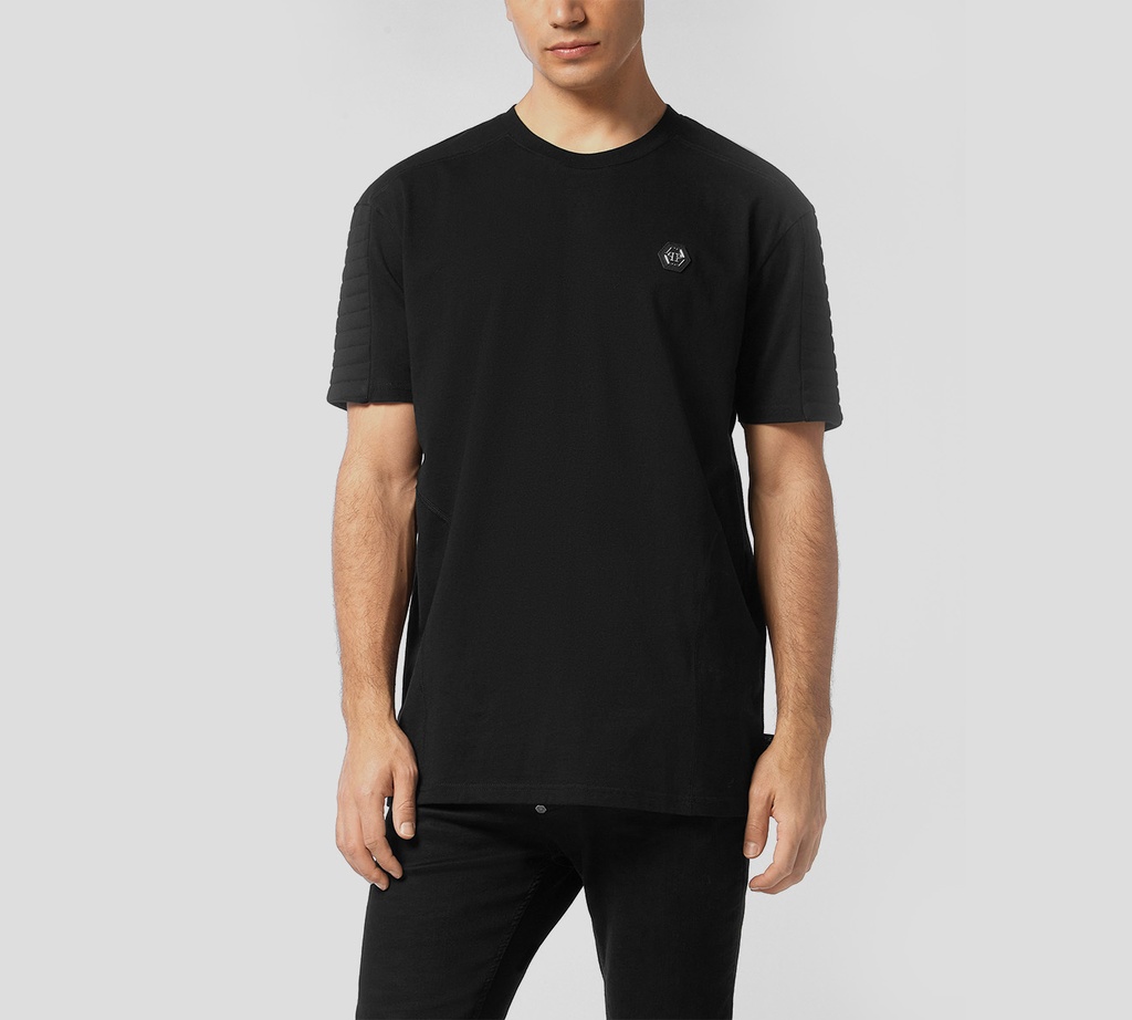 Philipp Plein - FRANELA NEGRA DE CUELLO REDONDO ESTILO MOTERO