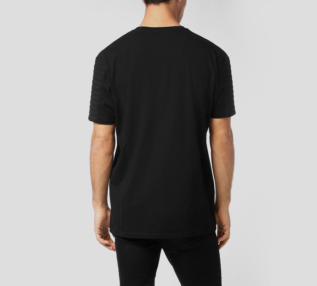 Philipp Plein - FRANELA NEGRA DE CUELLO REDONDO ESTILO MOTERO