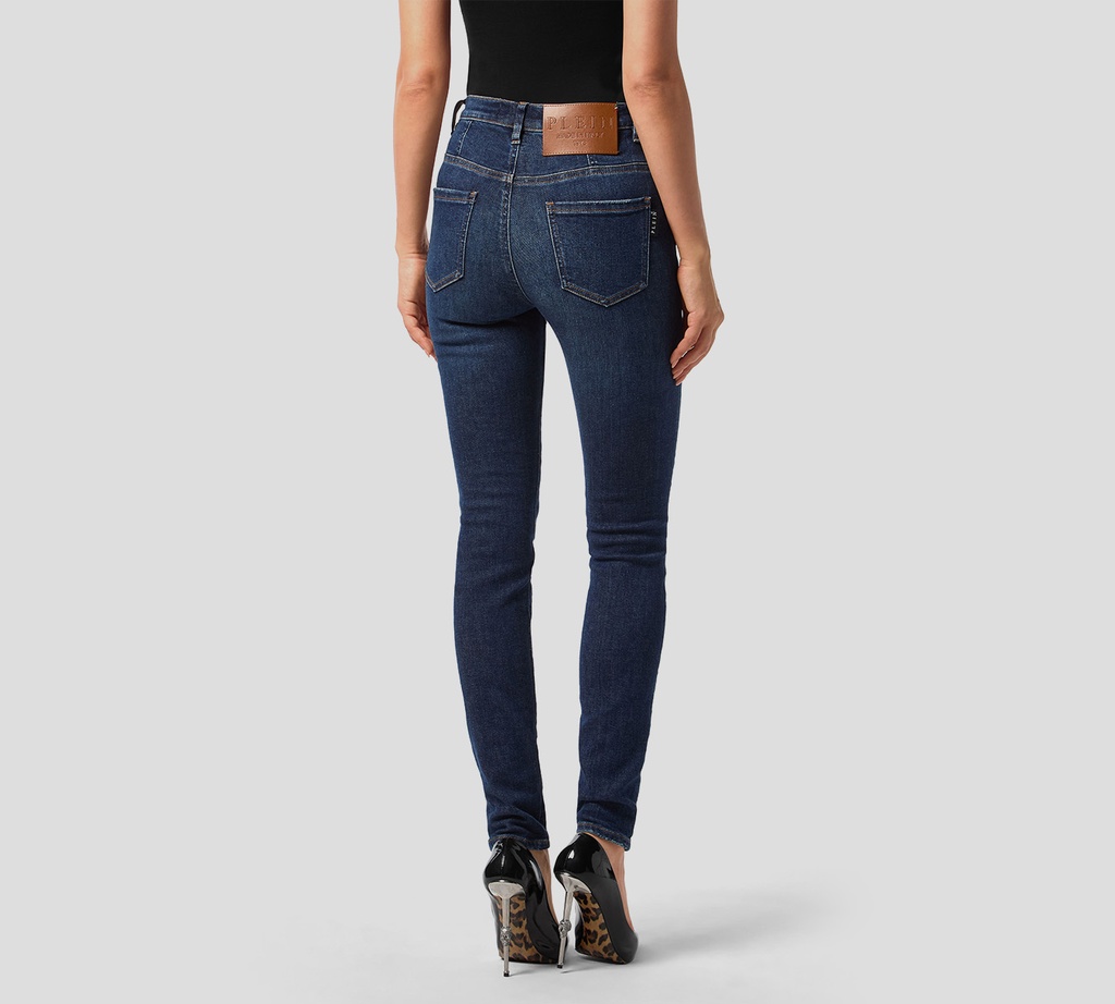 Philipp Plein - BLUE JEANS DE CINTURA ALTA