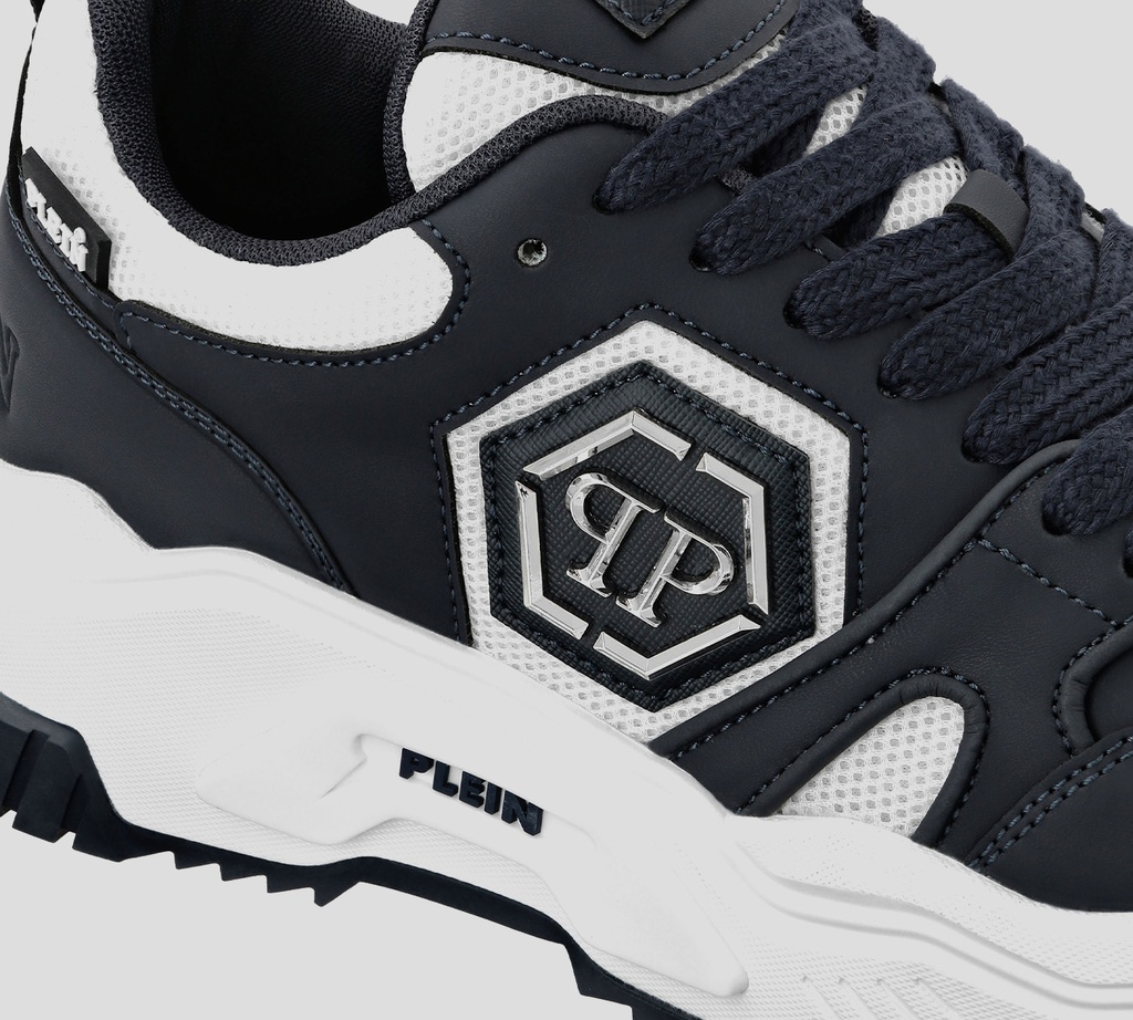 Philipp Plein - SNEAKERS AZUL OSCURO Y BLANCO PREDATOR PP HEXAGON