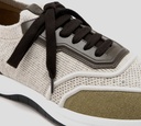Brioni - SNEAKER BLANCO CON MARRON