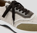 Brioni - SNEAKER BLANCO CON MARRON