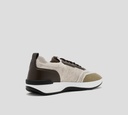 Brioni - SNEAKER BLANCO CON MARRON