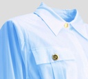 Elisabetta Franchi - BLUSA OVERSIZE CON BOTONES DORADOS