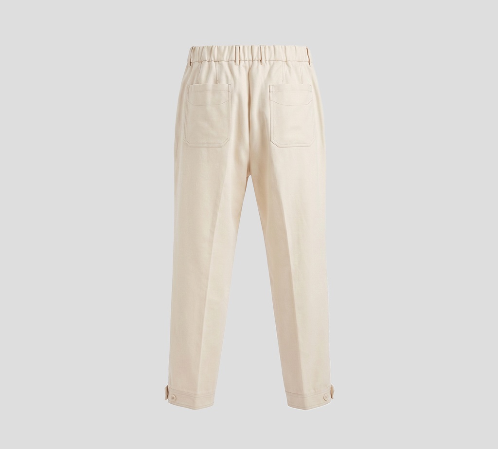 Brioni - PANTALON BEIGE CREMA CON LIGA