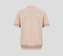 Brioni - CAMISA MARRON CLARO DE PUNTO Y RAYAS