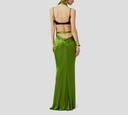 Elisabetta Franchi - VESTIDO VERDE ESCOTADO CON BRASIER NEGRO