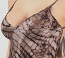 Elisabetta Franchi - VESTIDO DE TIRAS CON ESTAMPADO DE CAIMAN