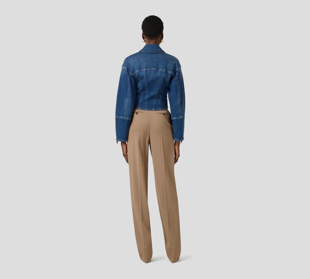 Elisabetta Franchi - CHAQUETA DE JEAN CON DETALLES DORADOS