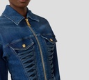 Elisabetta Franchi - CHAQUETA DE JEAN CON DETALLES DORADOS