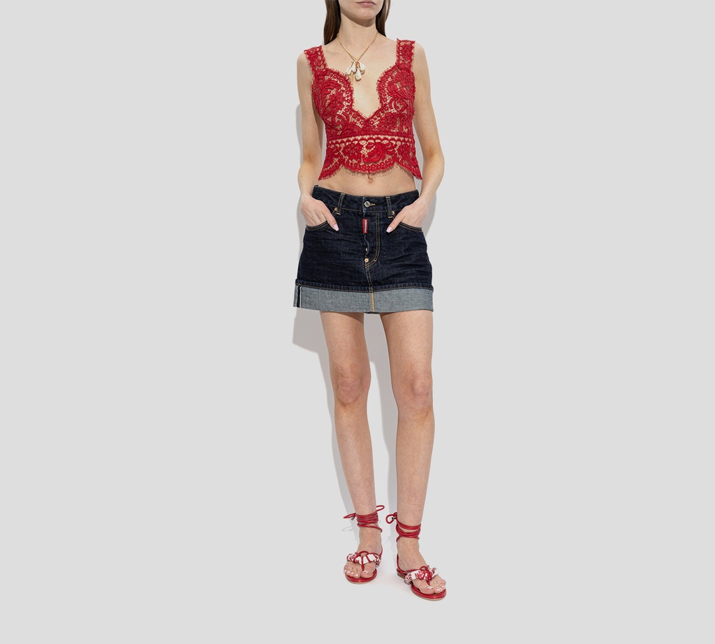 Dsquared2 - SANDALIAS ROJAS CON TRENZAS