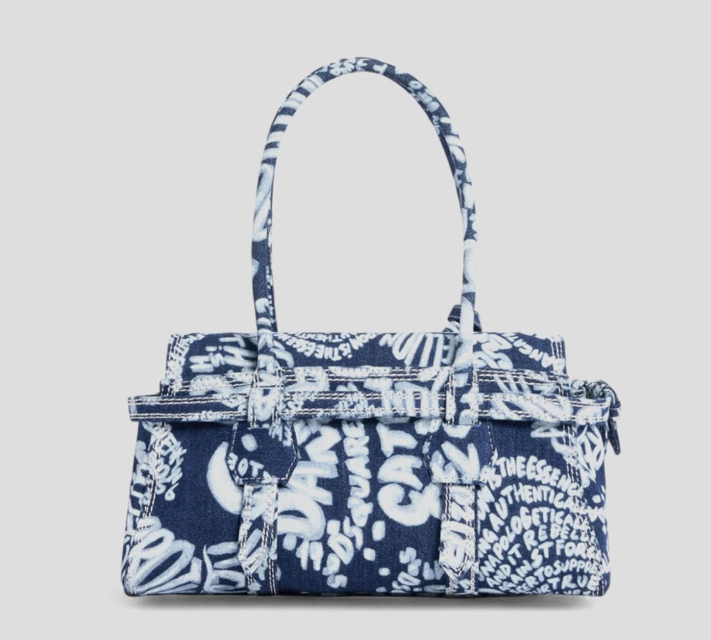 Dsquared2 - CARTERA DE JEAN CON LETRAS BLANCAS