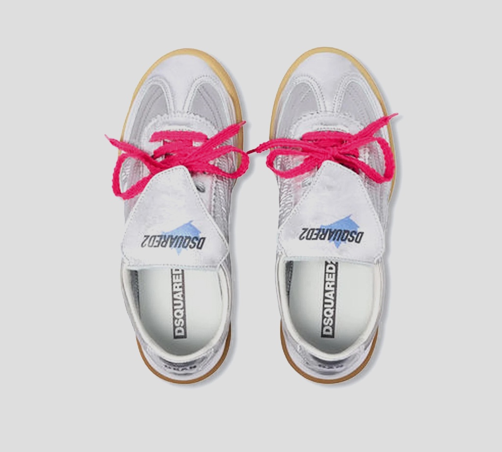 Dsquared2 - SNEAKERS PALTEADO DE TRENZAS FUCSIA Y MICROTACOS