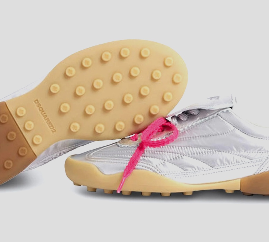 Dsquared2 - SNEAKERS PALTEADO DE TRENZAS FUCSIA Y MICROTACOS