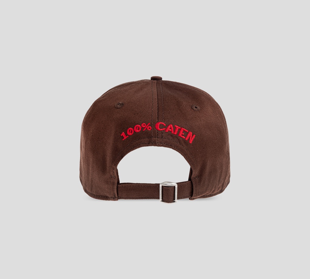 Dsquared2 - GORRA MARRON CON BORDADO AMARILLO Y ROJO