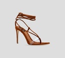 Dsquared2 - SANDALIAS MARRONES CON TACON Y TRENZAS
