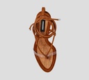 Dsquared2 - SANDALIAS MARRONES CON TACON Y TRENZAS