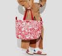 Dsquared2 - CARTERA GRANDE BLANCA CON LETRAS Y CORRERAS ROJAS