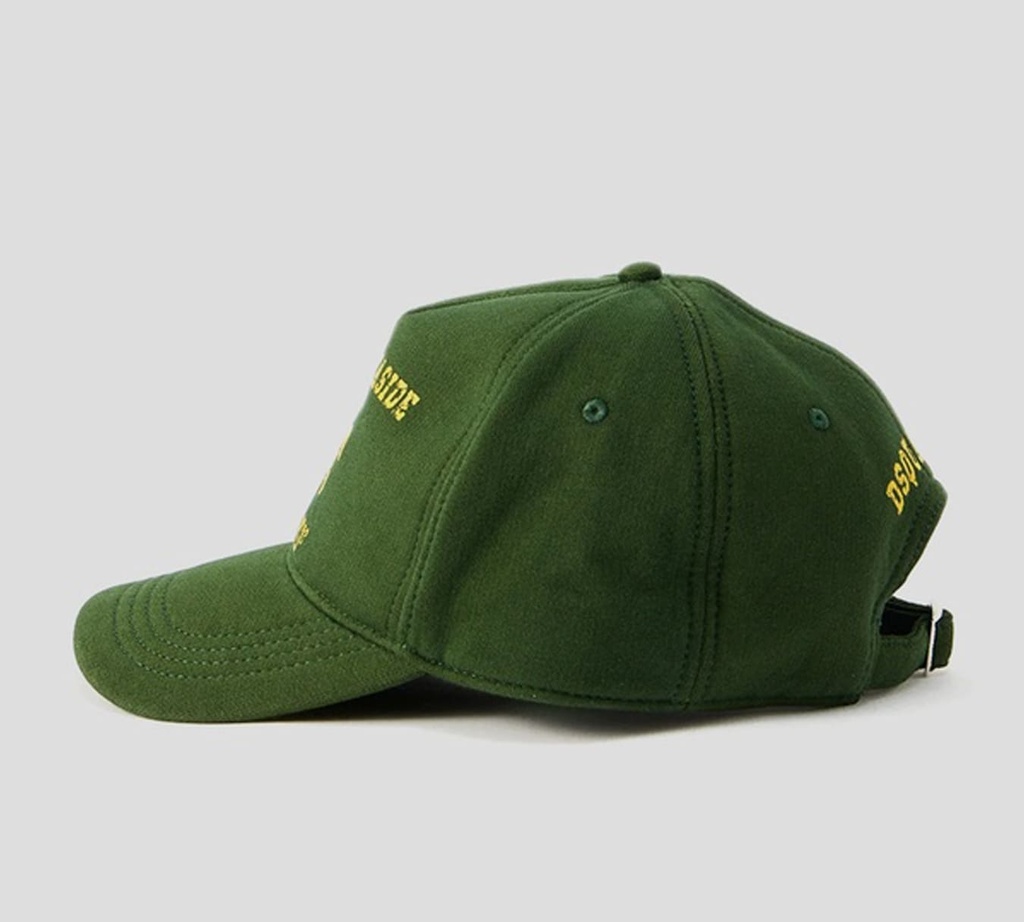 Dsquared2 - GORRA VERDE MILITAR CON ESTAMPADO DE TORTUGA AMARILLA