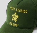 Dsquared2 - GORRA VERDE MILITAR CON ESTAMPADO DE TORTUGA AMARILLA