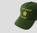 Dsquared2 - GORRA VERDE MILITAR CON ESTAMPADO DE TORTUGA AMARILLA
