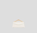Elie Saab - CARTERA PETIT WAVE DE PIEL CON PARTE SUPERIOR METÁLICA DORADA