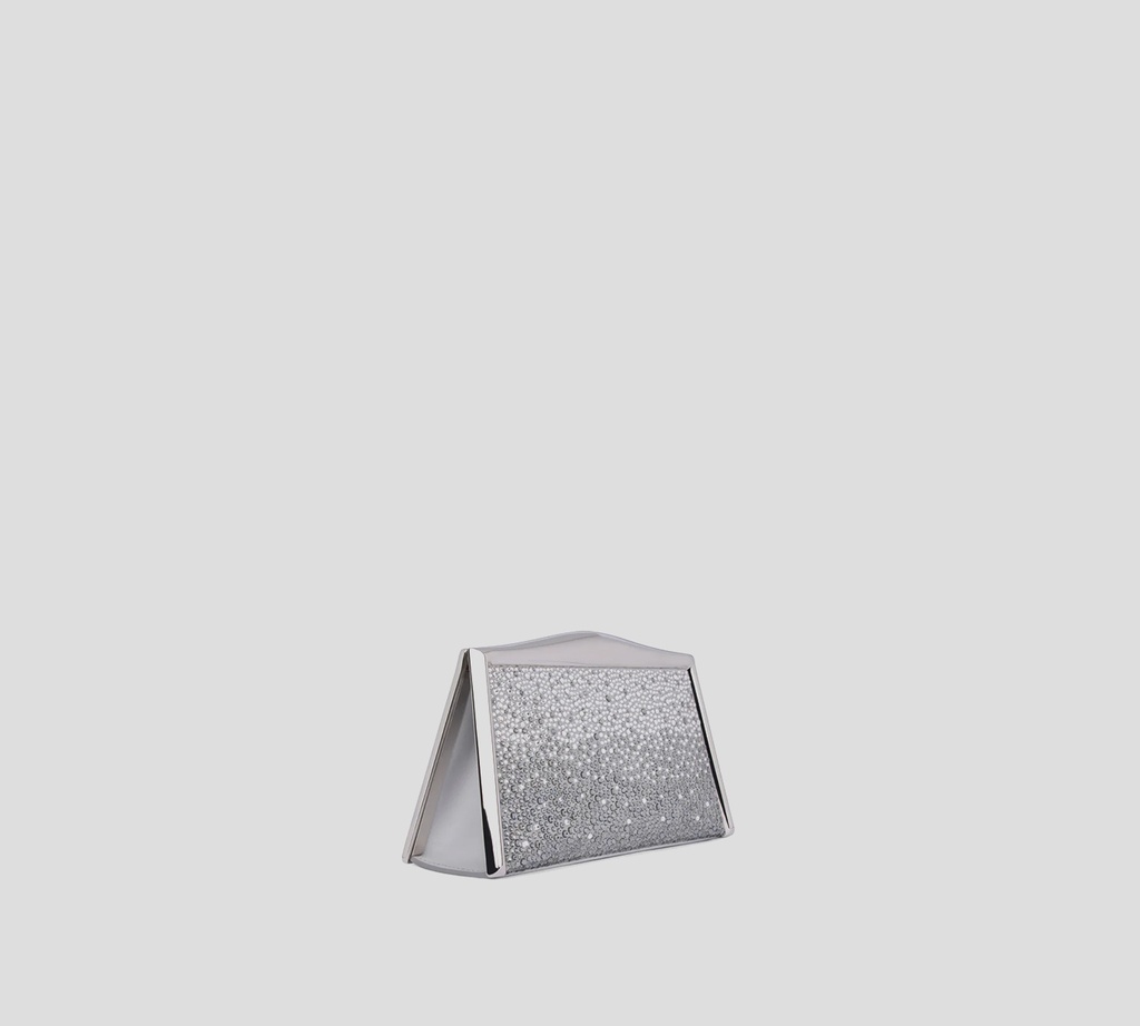 Elie Saab - CARTERA DE MANO DE CUERO ADORNADO CON CRISTALES JOLIE