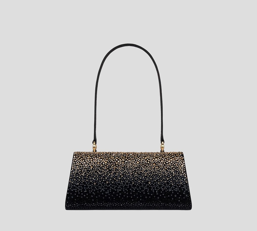 Elie Saab - CARTERA DE PIEL EPAULETTE CON ADORNOS DE CRISTAL COLOR DORADO