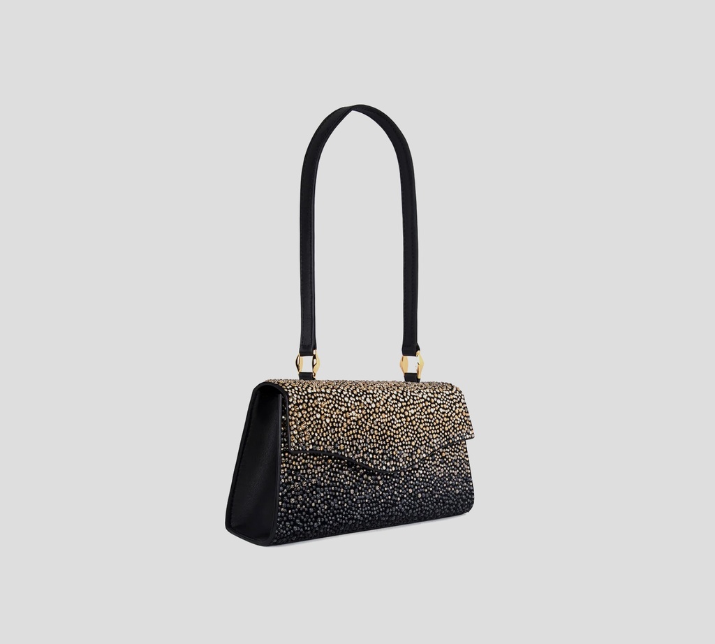 Elie Saab - CARTERA DE PIEL EPAULETTE CON ADORNOS DE CRISTAL COLOR DORADO