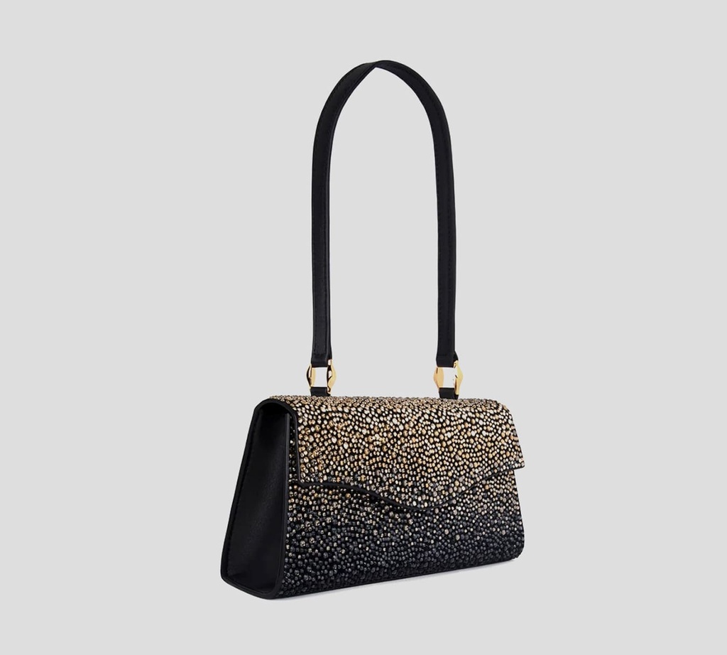 Elie Saab - CARTERA DE PIEL EPAULETTE CON ADORNOS DE CRISTAL COLOR DORADO