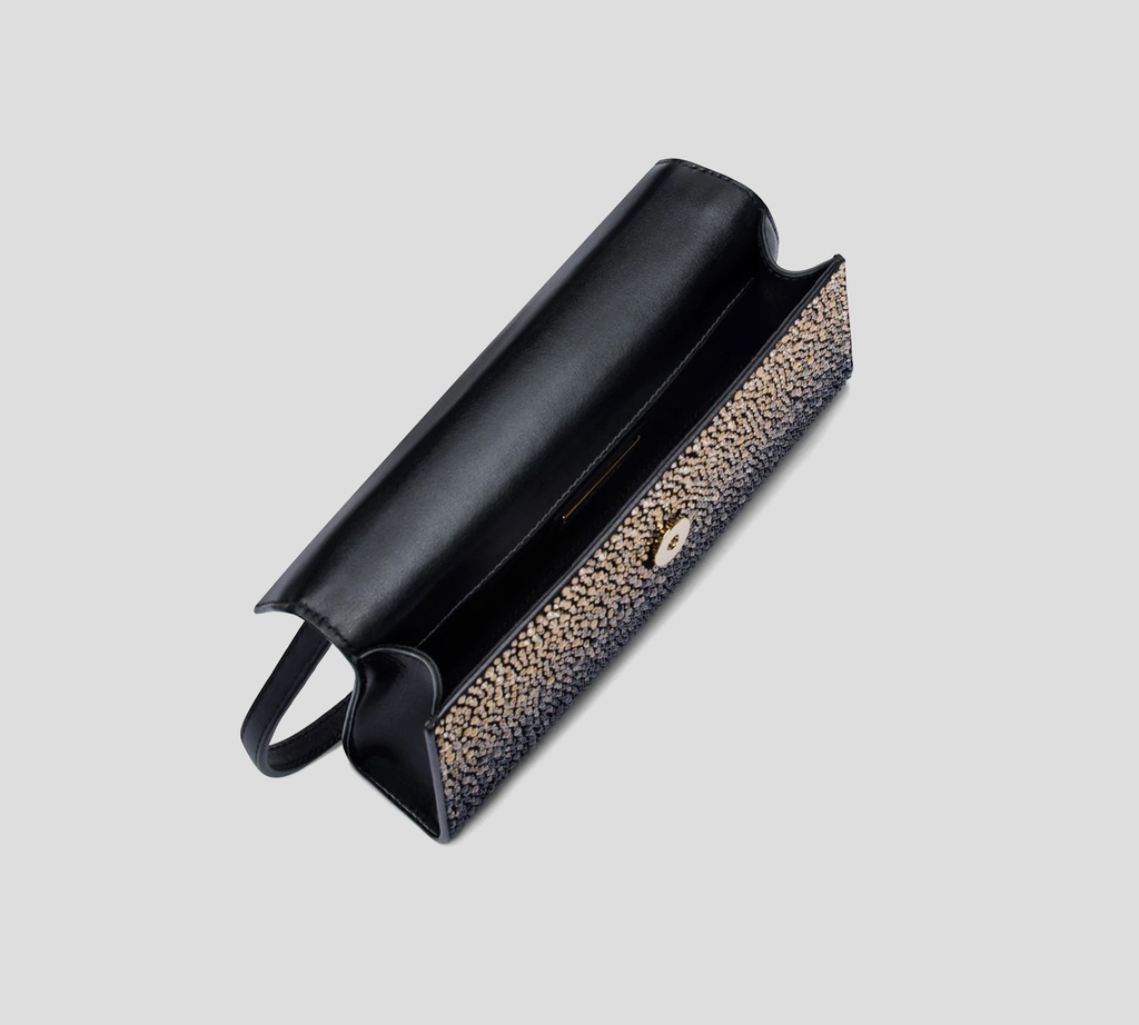Elie Saab - CARTERA DE PIEL EPAULETTE CON ADORNOS DE CRISTAL COLOR DORADO
