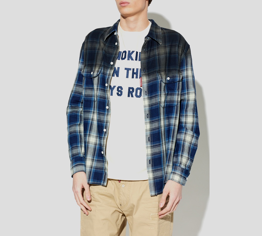 Dsquared2 - CAMISA AZUL DE CUADROS