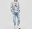 Dsquared2 - CHAQUETA DE JEANS CON MANGAS TEJIDAS EN BEIGE