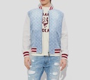 Dsquared2 - CHAQUETA DE JEANS CON MANGAS TEJIDAS EN BEIGE