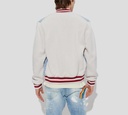 Dsquared2 - CHAQUETA DE JEANS CON MANGAS TEJIDAS EN BEIGE
