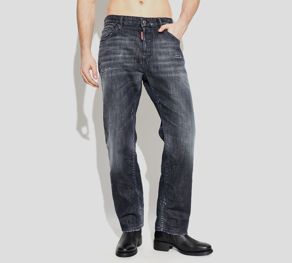 Dsquared2 - JEANS DENIM NEGRO CON ROTOS Y TONOS GRISES
