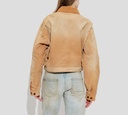 Dsquared2 - CHAQUETA BEIGE DE CUELLO ACANALADO