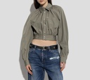 Dsquared2 - CAMISA VERDE MILITAR CORTA