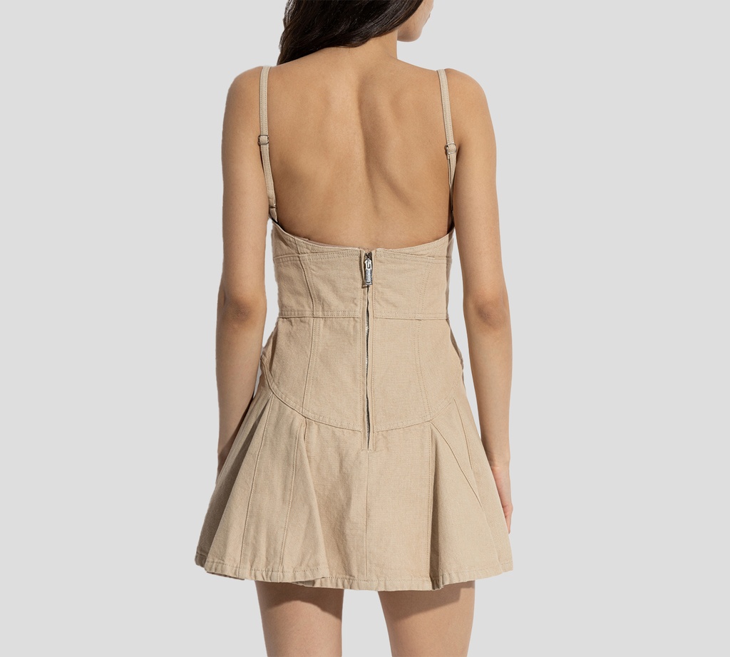 Dsquared2 - VESTIDO MIDI BEIGE