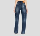 Dsquared2 - JEANS DENIM AZUL CON MANCHAS DE PINTURA Y COSTURA EN CURVA