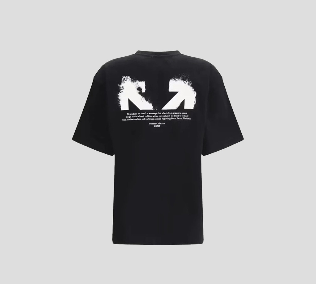 Off White - FRANELA NEGRA CON ESTAMPADO DE FLECHAS EN LA ESPALDA