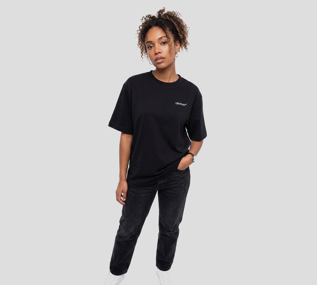 Off White - FRANELA NEGRA CON ESTAMPADO DE FLECHAS EN LA ESPALDA