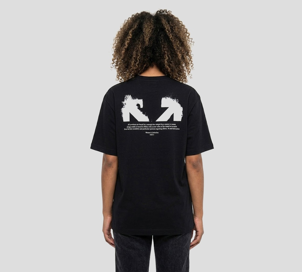 Off White - FRANELA NEGRA CON ESTAMPADO DE FLECHAS EN LA ESPALDA
