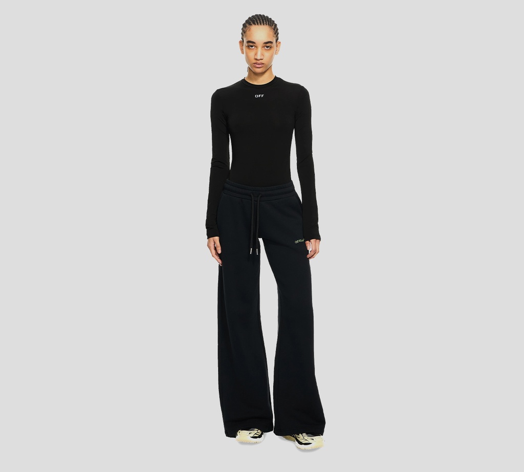 Off White - SUDADERA NEGRA DE CUELLO REDONDO
