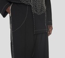 Off White - PANTALON NEGRO DE VESTIR Y COSTURA BLANCA